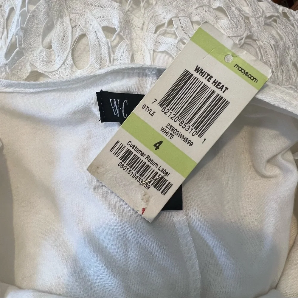 INC White High Low Skirt Size 4
